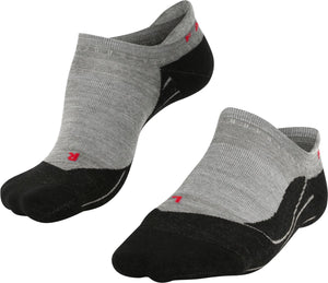 Falke tk5 invisible anti-blaar dun wol functioneel materiaal wandelsokken dames grijs - maat 39-40
