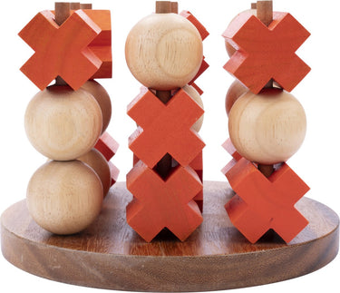 Longfield tic tac toe (large) – houten 3 op een rij spel – boter, kaas en eieren – strategisch denkspel – klassiek bordspel – 2 spelers – engelhart