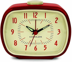 Kikkerland retro wekker rood - classic alarm clock - vintage - slaapkamer accessoire