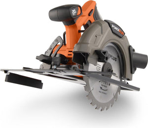 Powerplus dual power accu cirkelzaag powdp25260 - 40v borstelloos gereedschap, ø190mm - zonder accu en lader - met 1 acc.