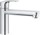 Grohe via keukenmengkraan – medium uitloop – draaibare uitloop (140°) – lood- en nikkelvrij ( zero) – chroom