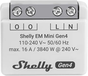 Shelly em mini gen4 - compacte energiemeter 16a - wi-fi, bluetooth en zigbee