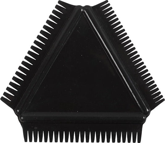 Creativ company structuurkam - rubber textuur kam - zwart - voor creatieve effecten en diy projecten - afmeting 9 cm - 1 stuk