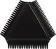 Creativ company structuurkam - rubber textuur kam - zwart - voor creatieve effecten en diy projecten - afmeting 9 cm - 1 stuk