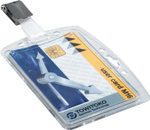 Durable kunststof badges 8005 hard plastic 85x54mm duimuitsparingen 25stuks