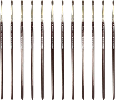 Kangaro ronde penseel - maat 2 - kort gelakt hout - doos a 12 stuks - k-840502