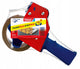 Tesa standard - verpakkingstape dispenser - rood - blauw - inclusief tape
