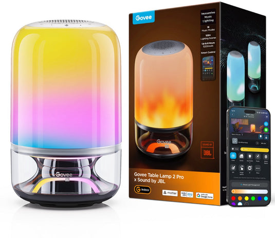 Govee slimme tafellamp 27 cm matter rgbicww - portable jbl speaker
