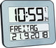 Tfa dostmann 60.4512.54 - klok - digitaal - zendergestuurd - 7 talen - tweede tijd - alarm - snooze - lcd - zilverkleurig