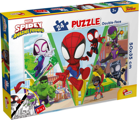 Lisciani marvel puzzle df plus 24 spidey - let's challenge