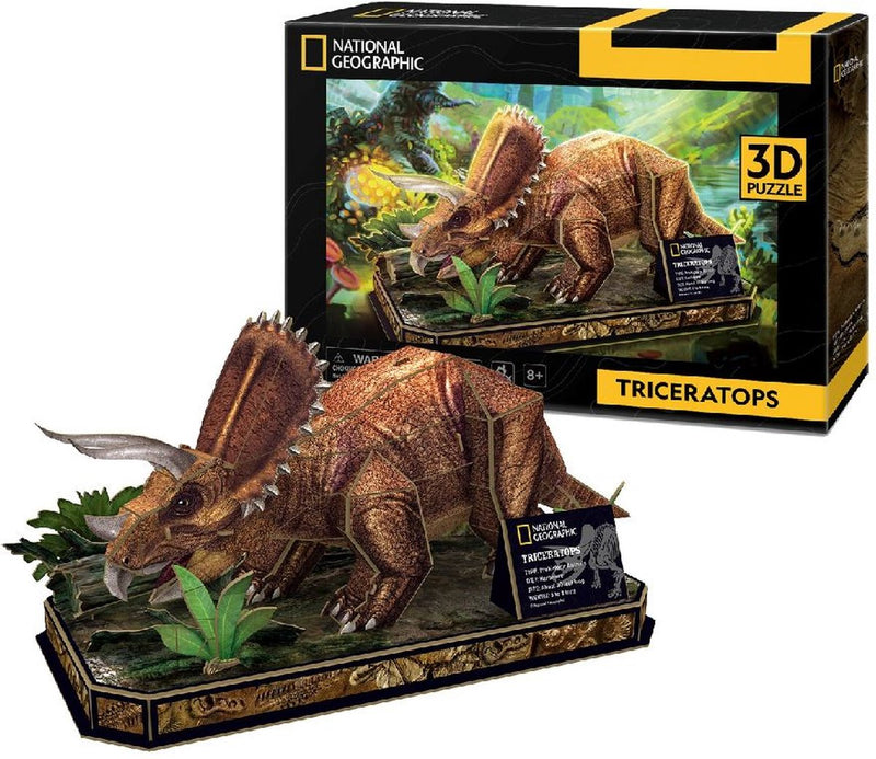 Afbeelding laden in galerijviewer, Cubic fun 3d-puzzel triceratops – houten bouwpakket
