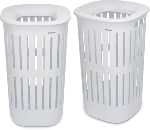 Brabantia collect-it wasmand - set van 2 - met deksel - 55 l - white
