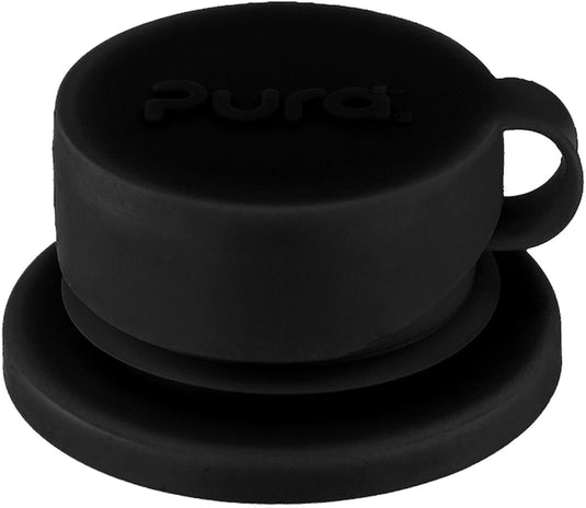 Pura silicone sport dop zwart – 100% plasticvrij, antibacteriële siliconen – vrij van bpa, bps en ftalaten – lekvrij en morsbestendig – geschikt voor kinderen 18 maanden+ en volwassenen – past op alle flessen – vaatwasmachinebestendig