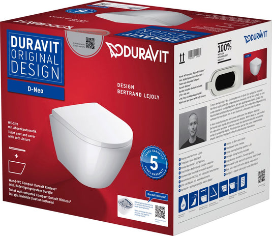 Duravit d-neo pack wandcloset met softclose zitting 48cm wit