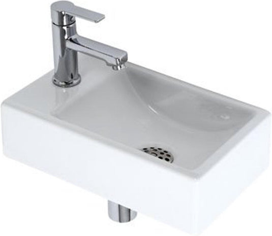 Plieger houston fonteinset – fonteinset toilet – fonteinset links – keramiek – incl. kraan sifon - wit