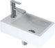 Plieger houston fonteinset – fonteinset toilet – fonteinset links – keramiek – incl. kraan sifon - wit