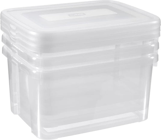 Curver handy opbergbox - 3x25 liter - 3 stuks - transparant