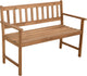 Mano leisure mano - tuinbank 122 cm – fsc 100% acaciahout – 2-zits – natuurlijk geolied – houten buitenbank