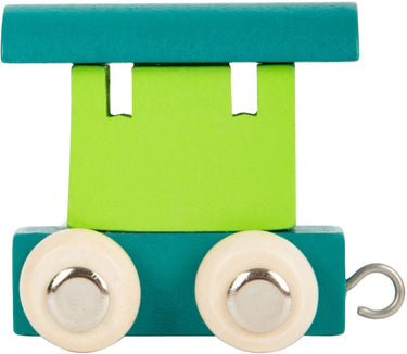 Small foot - houten lettertrein wagon groen