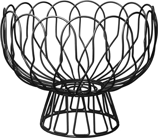 Present time fruitschaal wired - metaal zwart - 26x28cm - ijzer - scandinavisch - woonkamer