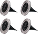 Grundig solar tuinverlichting grondspots - set van 4 prikspots buiten - tuinverlichting led op zonne energie - solar lamp voor padverlichting - rvs - cool white