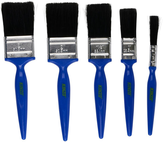 Kinzo kwasten set – 5 stuks – verfkwasten 12, 25, 38 en 50 mm – voor schilderklussen in en om huis