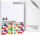 Phomemo a4 thermisch papier - 200 vellen - direct thermisch printpapier - a4 formaat 210 × 297 mm - geen inkt of toner nodig - hoge printkwaliteit - geschikt voor thermische printers - documenten
