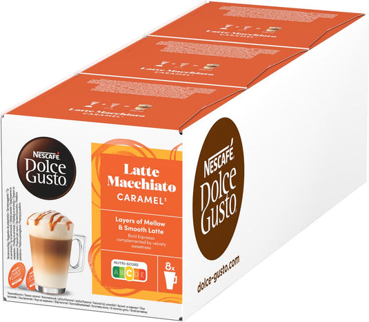 Nescafé dolce gusto capsules latte macchiato caramel - 48 koffiecups voor 24 koppen koffie
