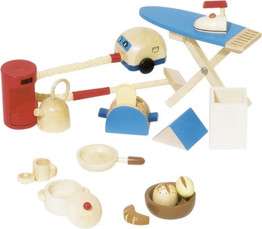 Goki poppenhuis accessoires, 19dlg.