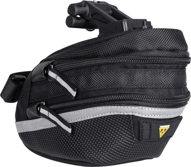 Topeak zadeltas WP II M, Zwart, Waterafstotend, Polyester, Adapter, 1,25L, QuickClick, Reflecterend, 152g
