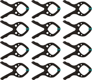 Wolfcraft - 12 veerklemmen mini 30mm - veerklem - zeilklem - marktklem - extra sterk - zeilklemmen - 8653000