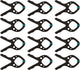 Wolfcraft - 12 veerklemmen mini 30mm - veerklem - zeilklem - marktklem - extra sterk - zeilklemmen - 8653000