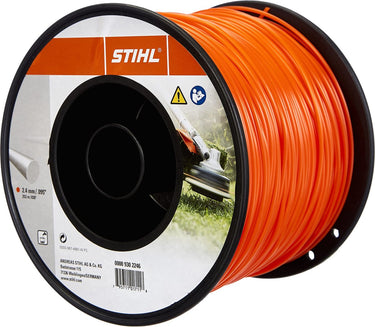 Stihl accessoires stihl trimmerdraad maaidraad rond ø 2,4 mm x 253 m lengte oranje ( 00009302246 ) voor het trimmen van graskanten