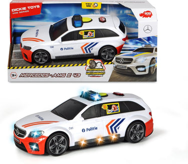 Dickie toys mercedes-amg e43 sos belgische politiewagen - 30 cm - licht geluid - speelgoedvoertuig
