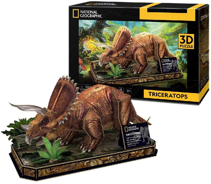 Afbeelding laden in galerijviewer, Cubic fun 3d-puzzel triceratops – houten bouwpakket
