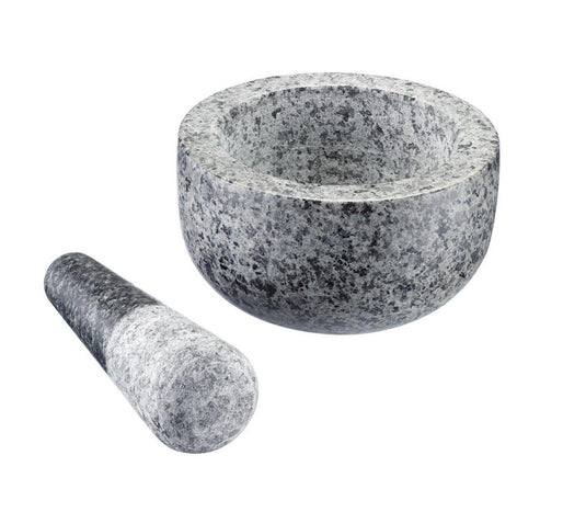 Westmark vijzel met stamper van natuurlijk graniet, groot, binnendiameter: ca. 9,5 cm, grijs, 69602260