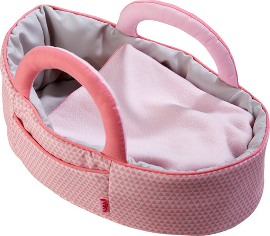 Haba poppendraagtas - roze rood