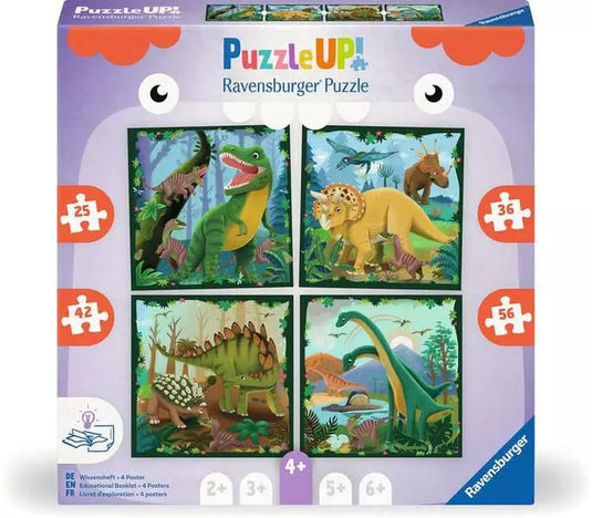 Ravensburger kinderpuzzle 25, 36, 42, 56 teile - puzzle up! dinosaurier