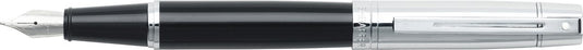 Sheaffer vulpen - 300 e9314 - m - black barrel chrome cap chrome plated - sf-e0931453