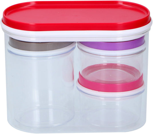 Alpina kitchen home alpina opbergdozen 4 stuks transparant (1016061)