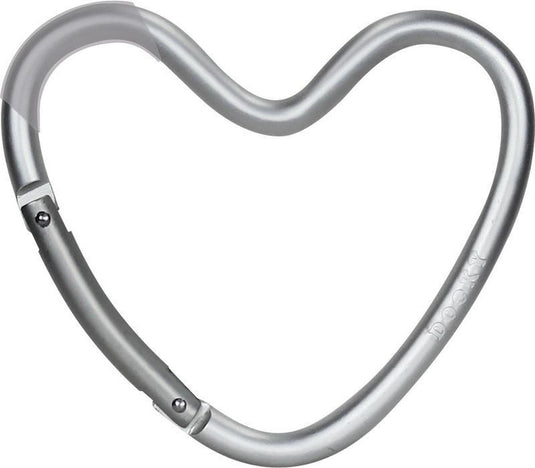 Dooky universal hook tassenhaak hartvorm silver (mat)