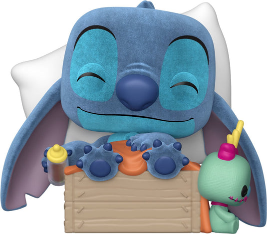 Funko pop! plus: disney lilo stitch - sleeping stitch in box (flocked)
