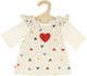 Heless poppen ribfluwelen jurk hartjesconfetti, 35-45 cm