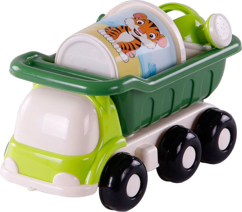 Afbeelding laden in galerijviewer, Cavallino strand kiepwagen met emmerset groen, 5dlg.
