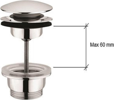 Plieger roma afvoerplug - 2 in 1 design - 1 1 4 - inox