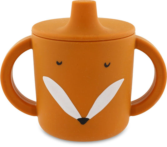 Trixie tuitbeker - mr. fox - drinkbeker voor baby - antilek beker - voor baby's vanaf 4 maanden - van siliconen - geschikt voor de vaatwasser