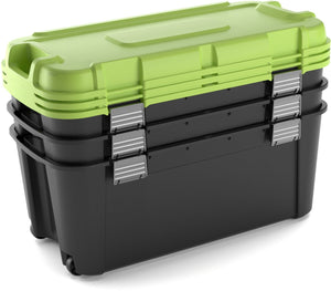 Keter totem opbergbox - 2x140l - 79,5x59,7x40,8cm - zwart groen