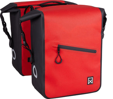 Willex dubbele tas combi 100% waterdicht rood
