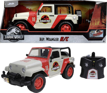 Jada toys - jurassic world - park rc jeep wrangler - 1:16