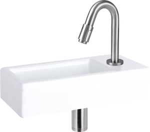 Differnz fonteinkraan gebogen 19cm mat chroom